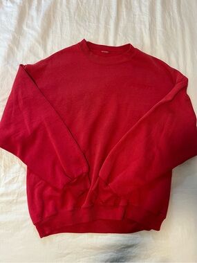 Hanes Bright Red Pullover Sweatshirt